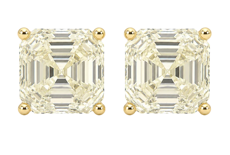 ASSCHER DIAMOND 7.02 - 7.02 CT U to V - S to T/VVS2 EARRINGS (GIA) EXEXEX