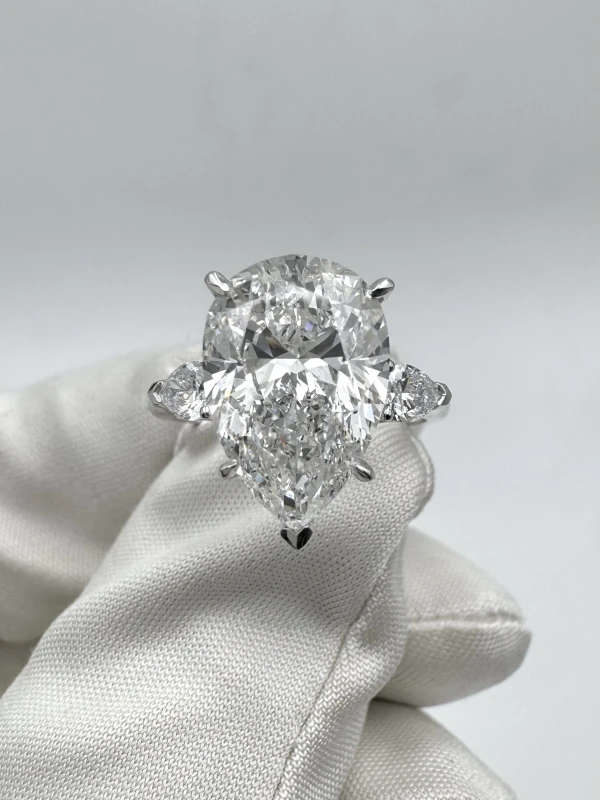 No name PEAR DIAMOND 5.01 CT D/SI1 RING (SIZE 52) GIA 280-NN5.01 2
