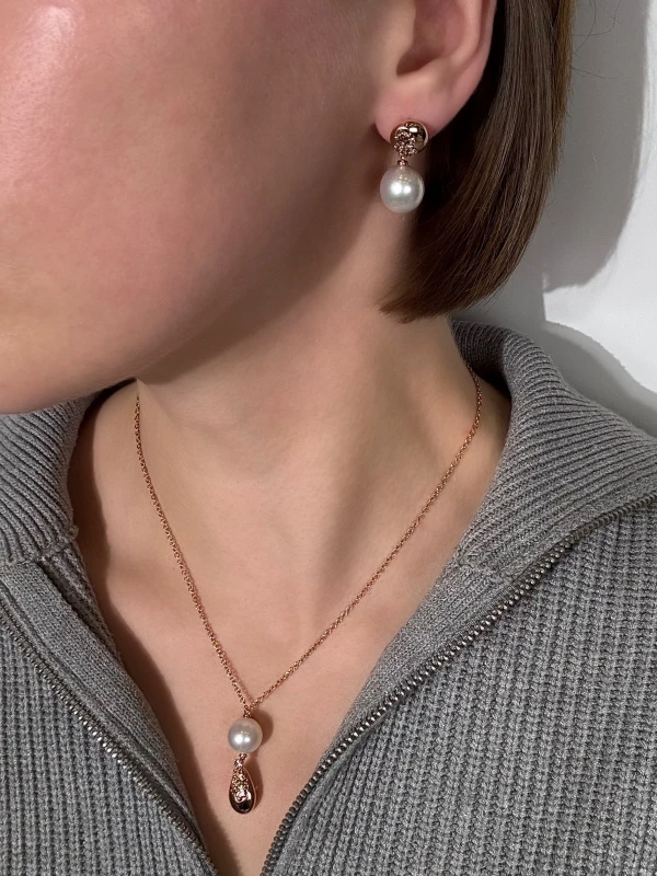 UTOPIA PEARL AND DIAMOND EARRINGS YN05RB04 2