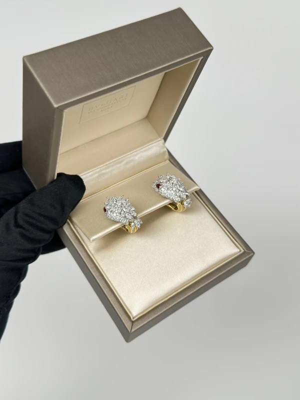 Bvlgari DRAGONI DIAMOND AND RUBY EARRINGS 271312 8