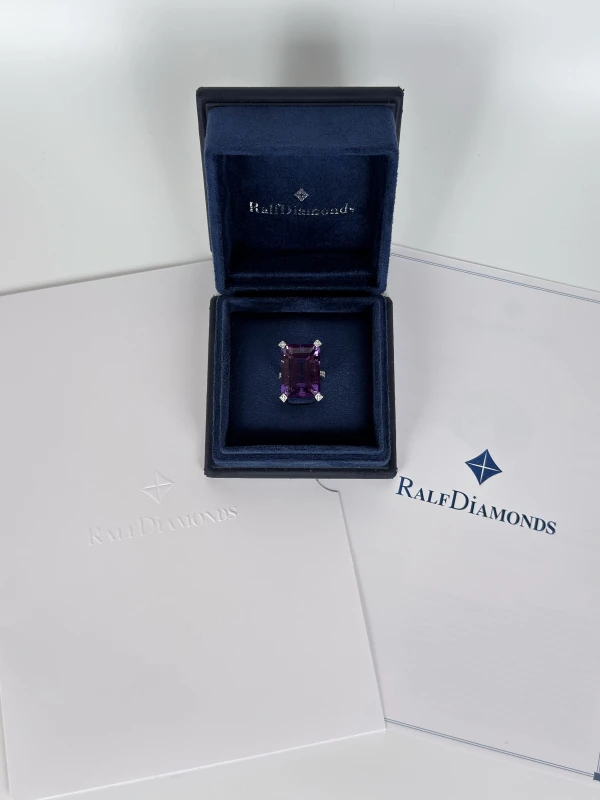RalfDiamonds AMETHYST 29.87 CT & DIAMOND 1.07 CT RING RD29.87CT11 6
