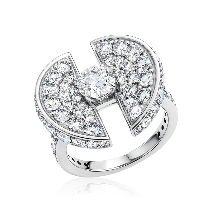 Earrings without a brand ROUND DIAMOND 1.00 CT G/VS1 RING (GIA) NN1.00 G/VS1 1