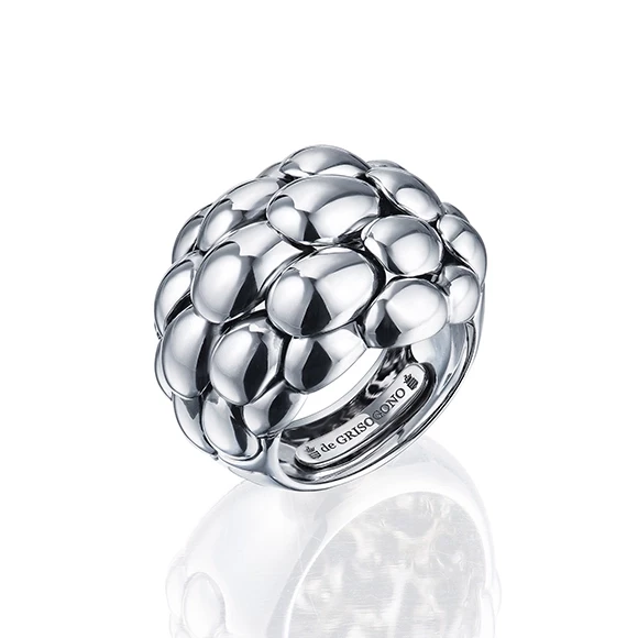 DOME RING, WHITE GOLD