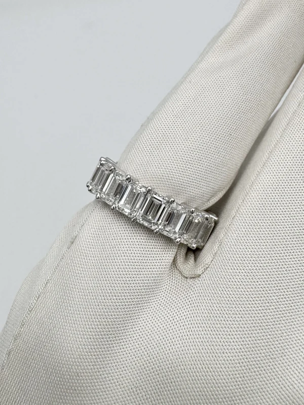 Graff ETERNITY EMERALD DIAMOND 9.05 CT F-G/VVS1-VS1 RING (GIA) GR9.05 4