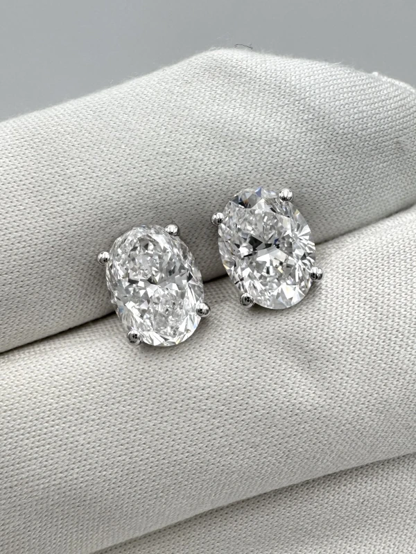 No name OVAL DIAMOND 2.01 - 2.01 CT D/VVS2-VS1 EARRINGS (GIA) NN2.01-2.01D 3