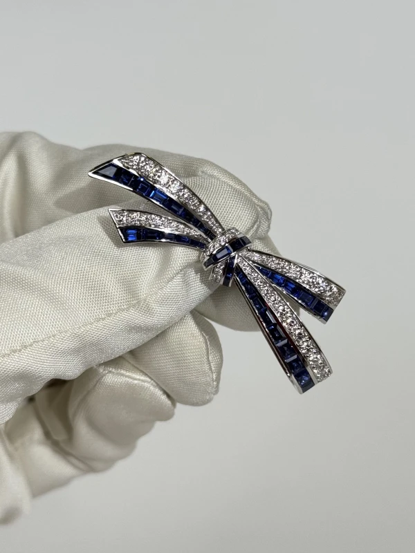 GRAFF DIAMOND&SAPPHIRE BROOCH RGA114 4