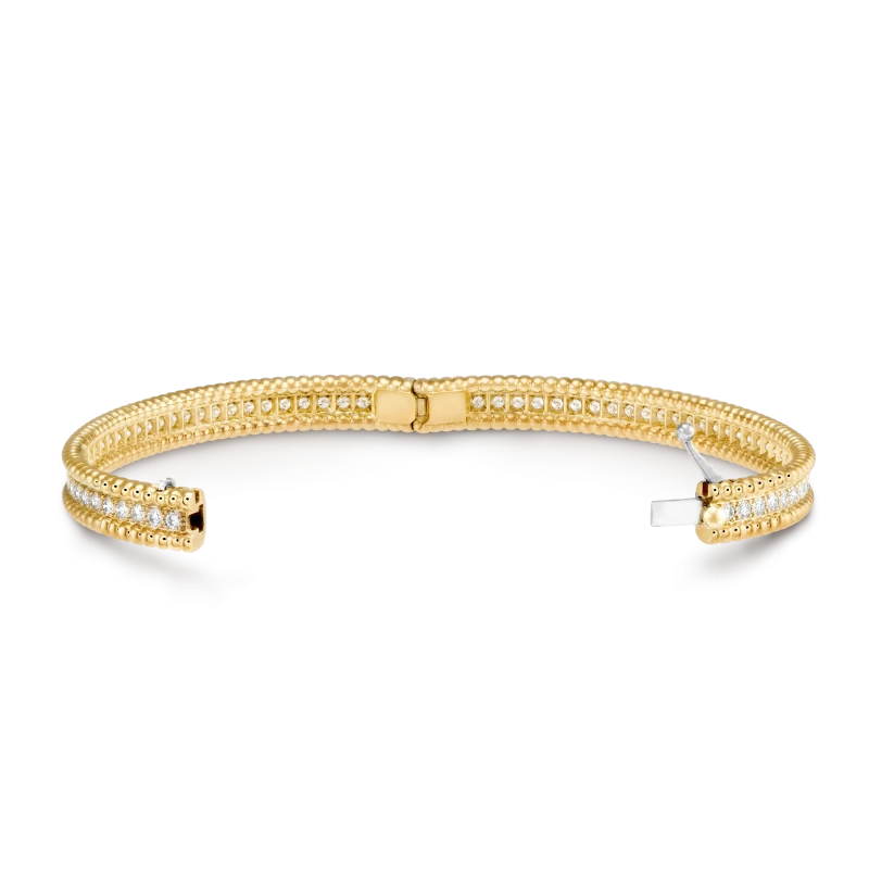 Van Cleef & Arpels. Perlée diamonds bracelet, 1 row, large model VCARP27C00 1