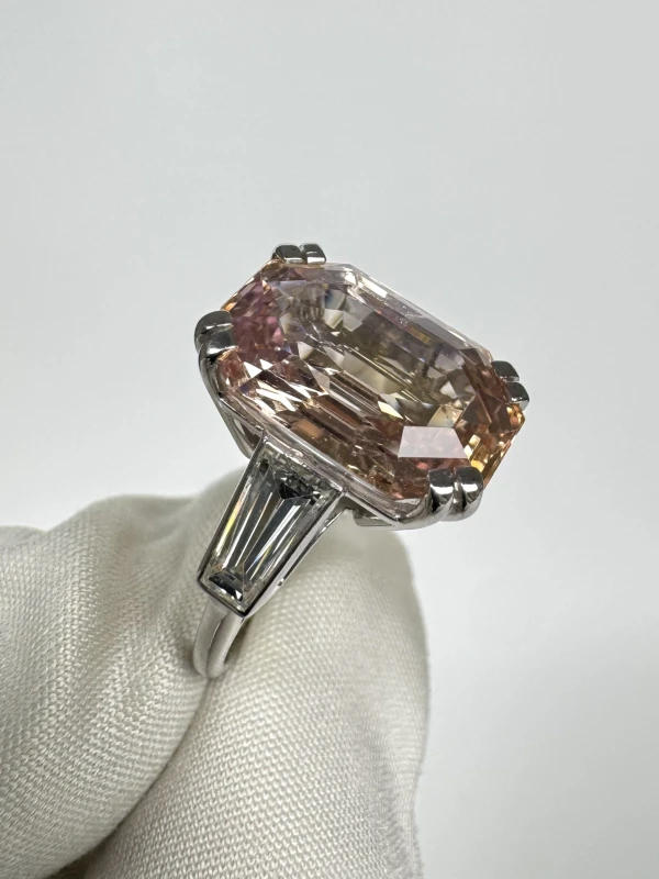 Chaumet PADPARADSCHA 9.48 CT PINKISH-ORANGE RING, SRI LANKA (SIZE 54) GRS NN.P9.48CT 4