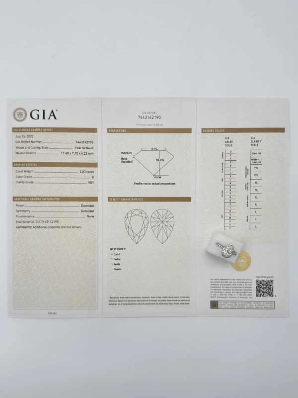 Cartier Cartier Destinée solitaire, PEAR-cut diamond 2.03 ct G/VS1, paved (GIA) N4751754 4