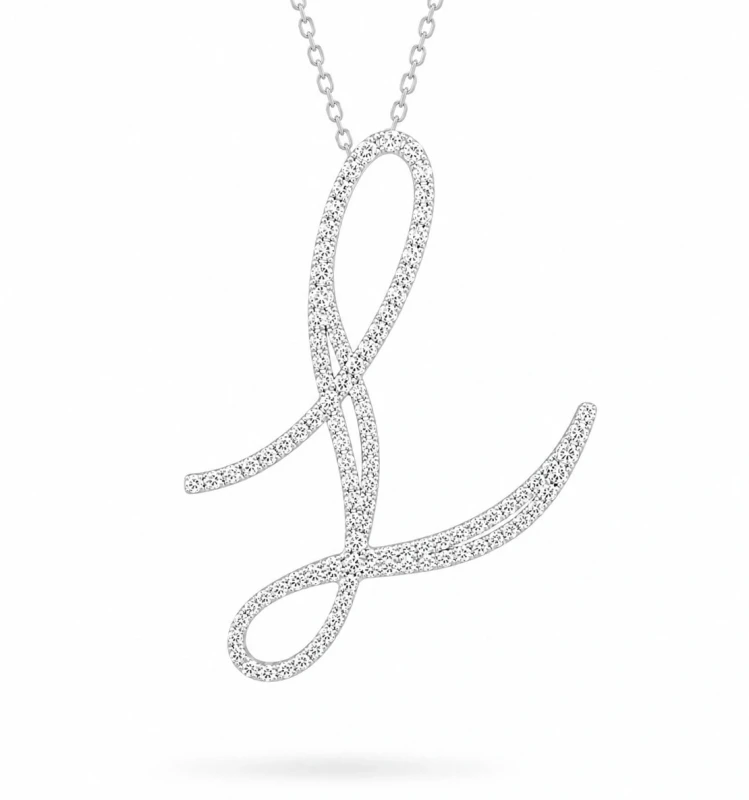 THE PENDANT LETTER "L" 0.40 CT G-H/VS