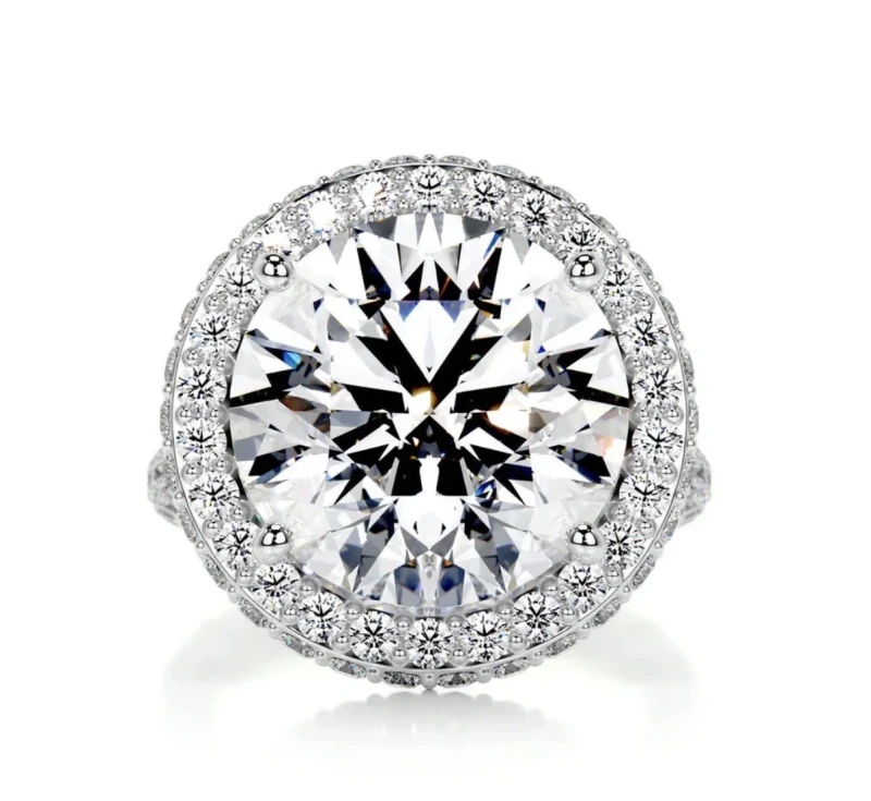 ROUND DIAMOND 5.32 CT M/VVS1 RING (SIZE 58)