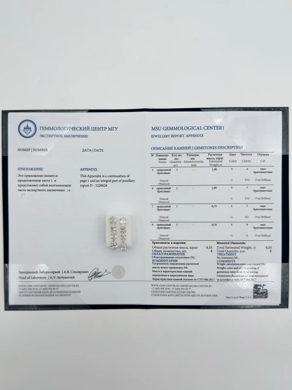 Earrings without a brand MULTI SHAPE DIAMOND 9.35 CT EARRINGS nn 9.35 ct 4