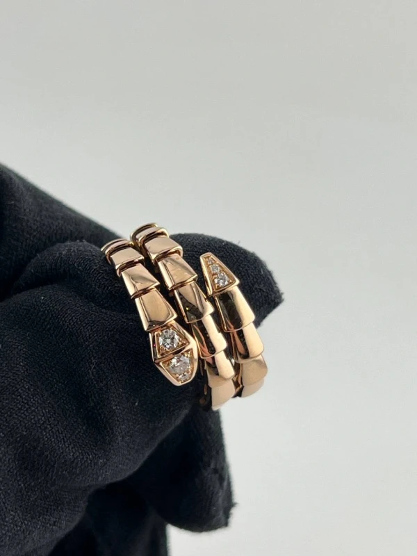 Bvlgari SERPENTI VIPER RING, ROSE GOLD (SIZE M) 357876 6