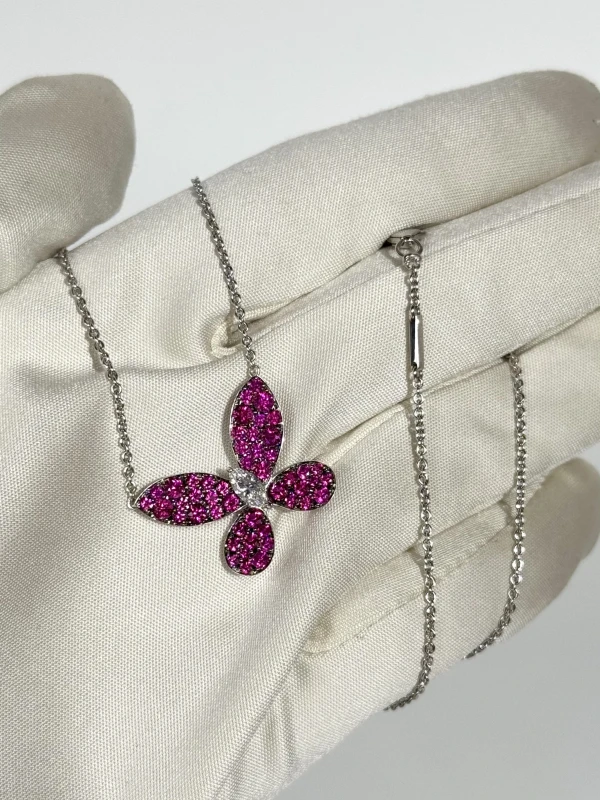 GRAFF PAVE BUTTERFLY, RUBIES, WHITE GOLD, LARGE MODEL GP155 4