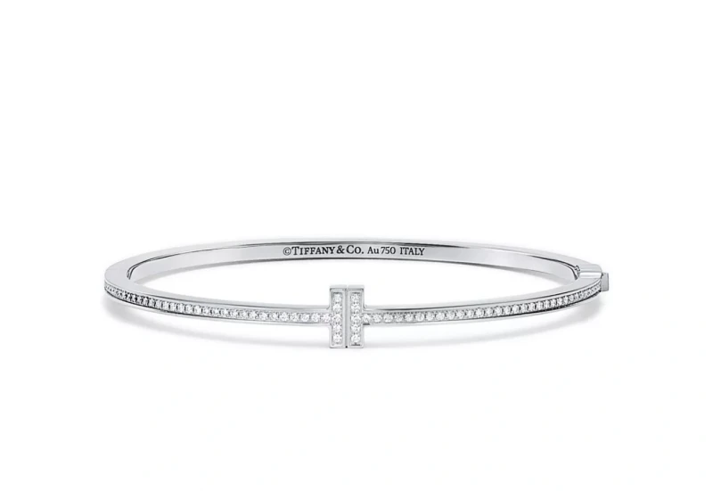 TIFFANY T DIA HINGED BRACELET (SIZE M)
