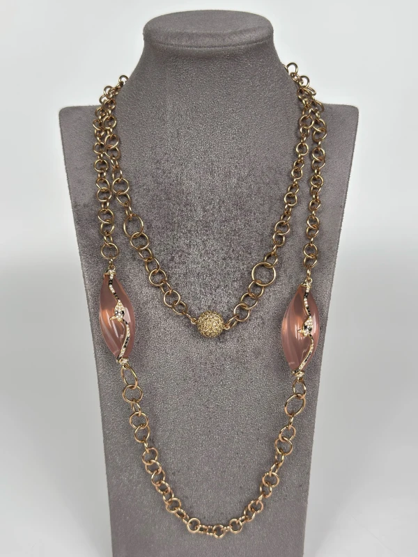 Crivelli ROSE QUARTZ & DIAMOND NECKLACE 212-L750 3