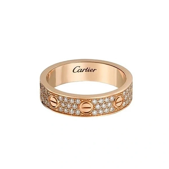LOVE WEDDING BAND, DIAMOND-PAVED (SIZE 48)