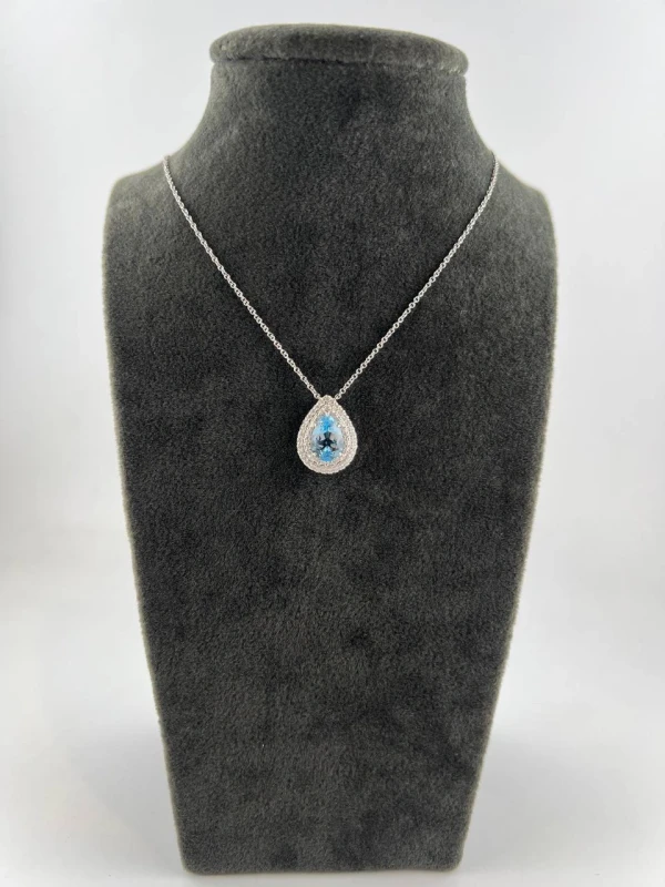 Tiffany & Co AQUAMARINE AND DIAMOND PENDANT  tiffany 4