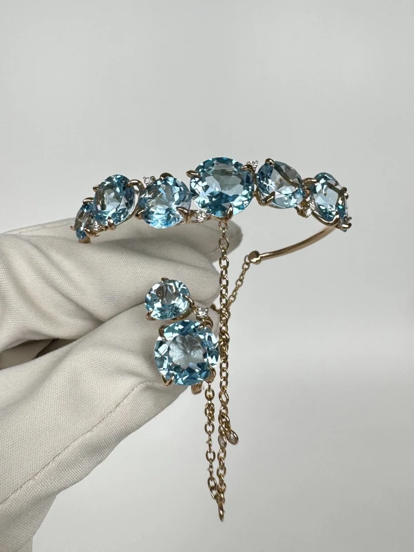 CASATO MADAGASCAR TOPAZ & DIAMOND BRACELET 281224 MADAGASCAR 2