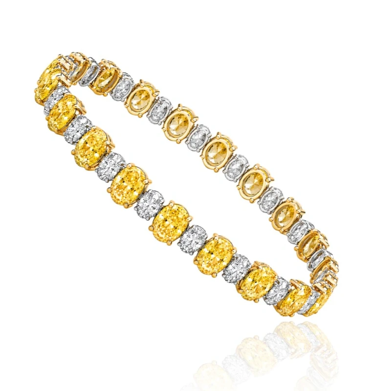 OVAL DIAMOND TENNIS BRACELET 24.58 CT
