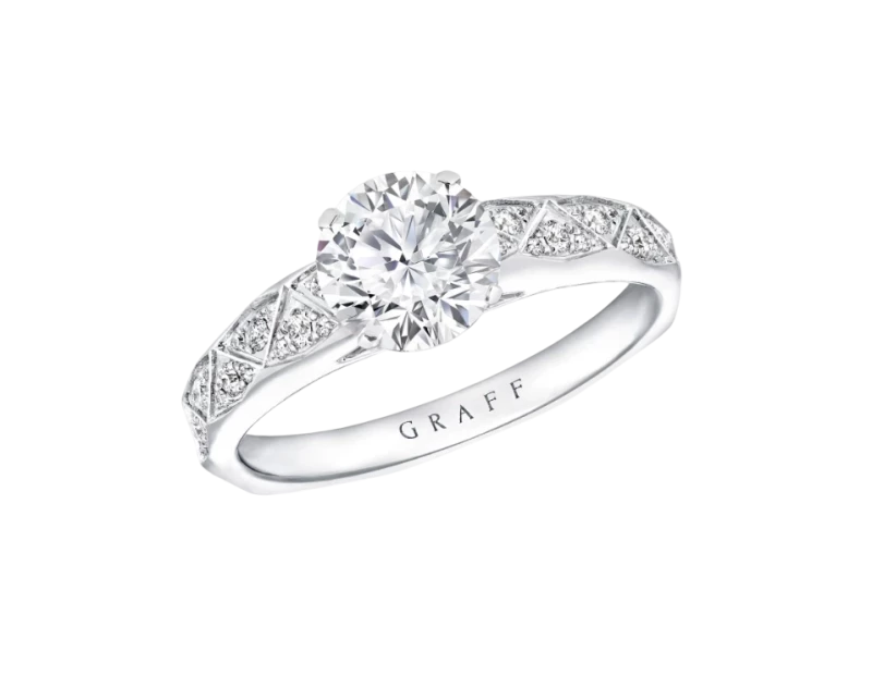 GRAFF Laurence Graff Signature Round Diamond 1.20 CT H/VVS2 Engagement Ring (GIA) RGR441 1