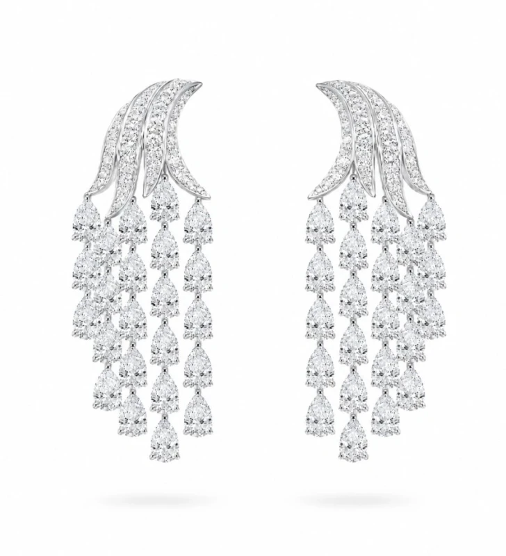 ROYAL WATERFALL EARRINGS 9.26 CT