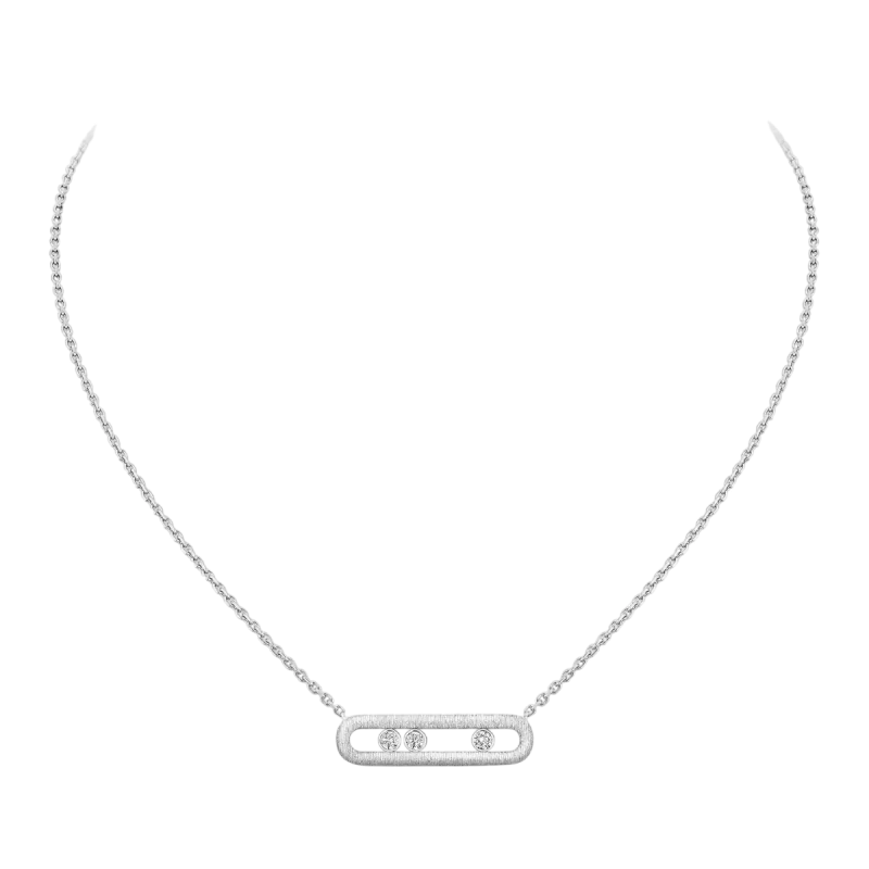 Messika MOVE CLASSIQUE CISELÉ White Gold Diamond Necklace 14667-WG 1
