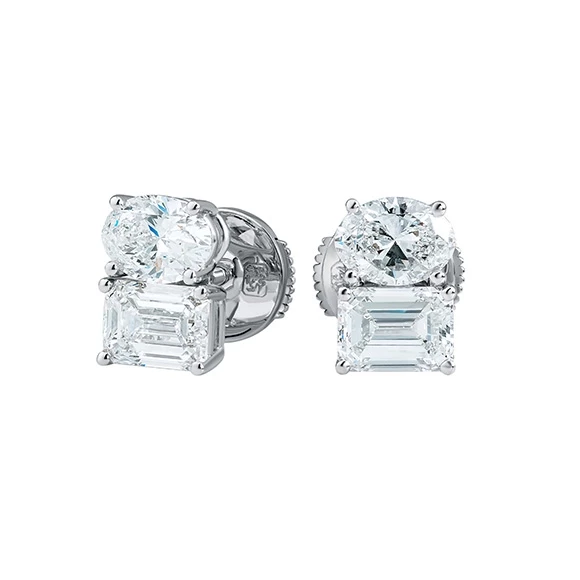 Earrings without a brand С БРИЛЛИАНТАМИ 3.41 CT 3.41ct