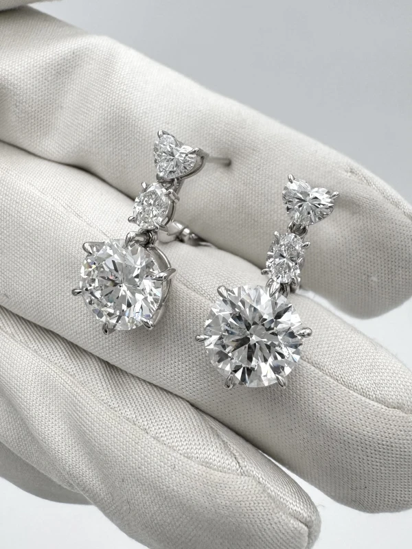 СЕРЬГИ NO NAME DIAMOND EARRINGS 3.01 - 3.11 CT F/SI2 (GIA) 3.01-3.11 5