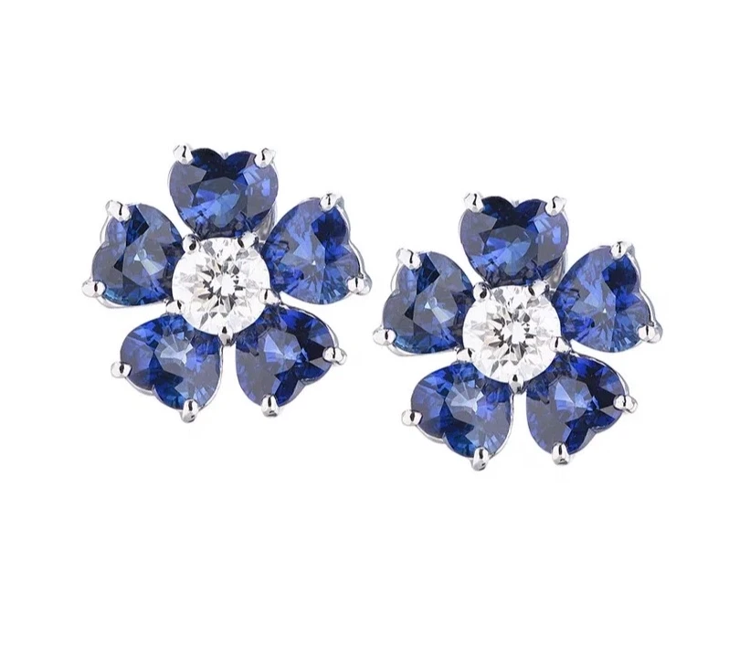 GRAFF SAPPHIRES 9.97 CT & DIAMOND 1.43 CT EARRINGS GRAFFS&D