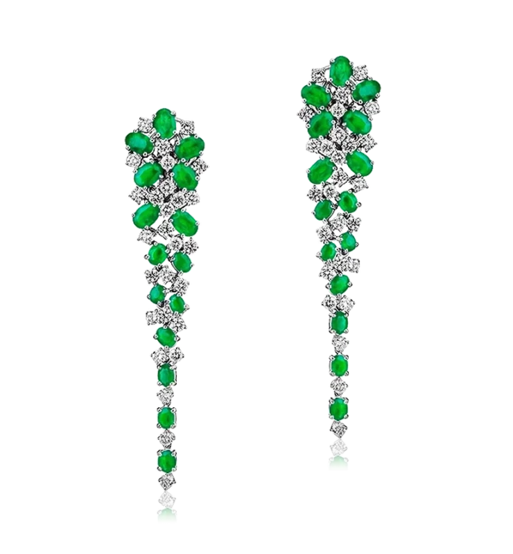 EMERALD & DIAMOND EARRINGS