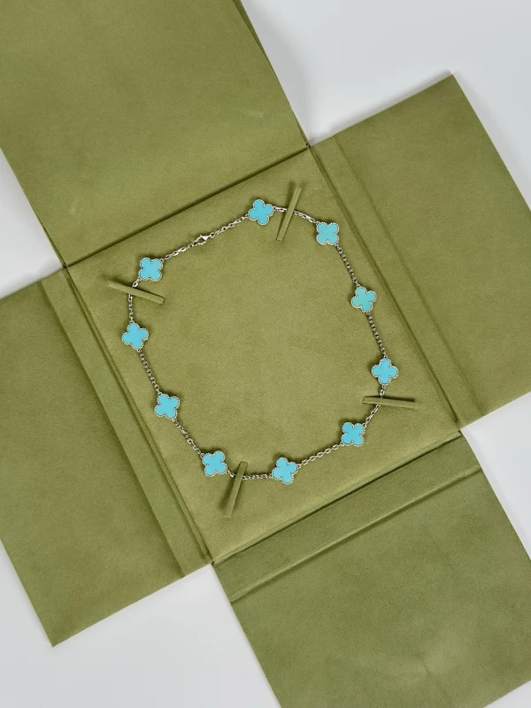 Van Cleef & Arpels MAGIC ALHAMBRA NECKLACE, 10 MOTIFS, TURQUOISE ARB84900 7