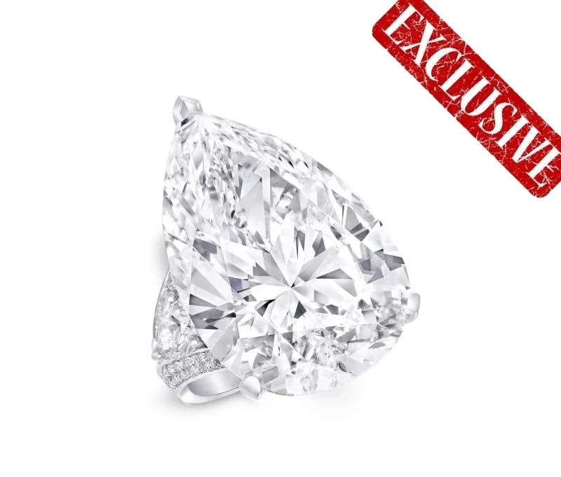 PEAR DIAMOND RING 10.03 CT F/SI1 (GIA)