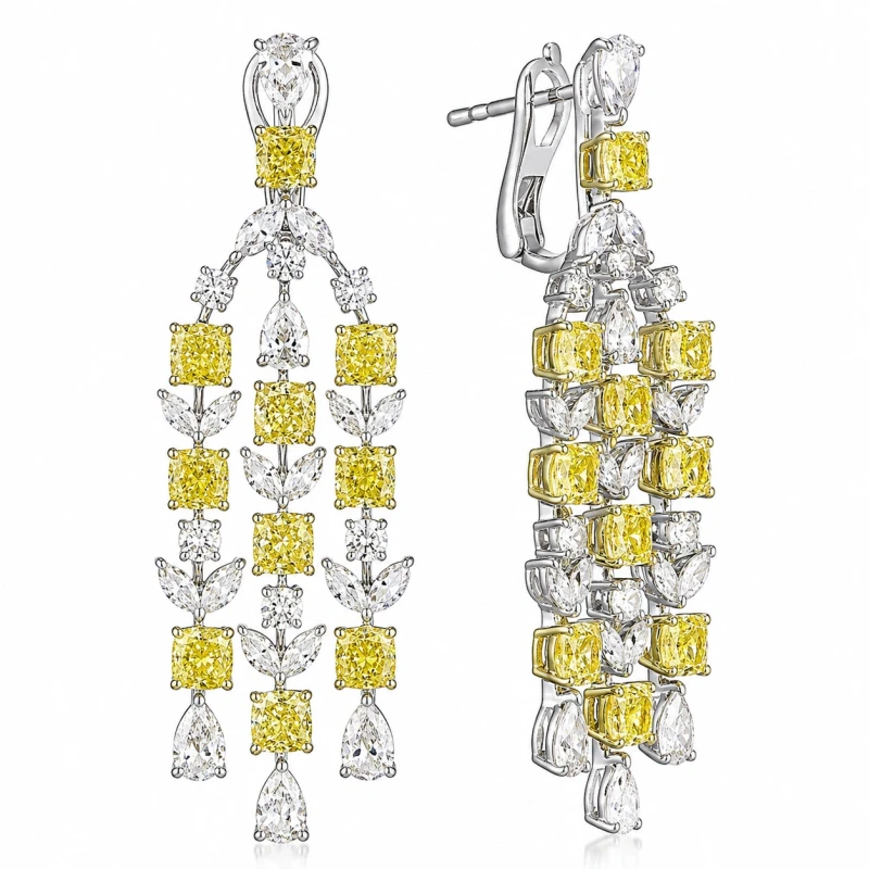 MIXCUT DIAMONDS 8.07 CT EARRINGS
