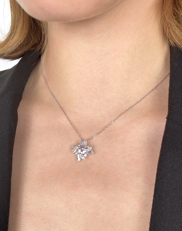 No name ROUND DIAMOND 2.04 CT FAINT PINK/VS2 PENDANT (GIA) NN2.04 CT FP/VS2 3