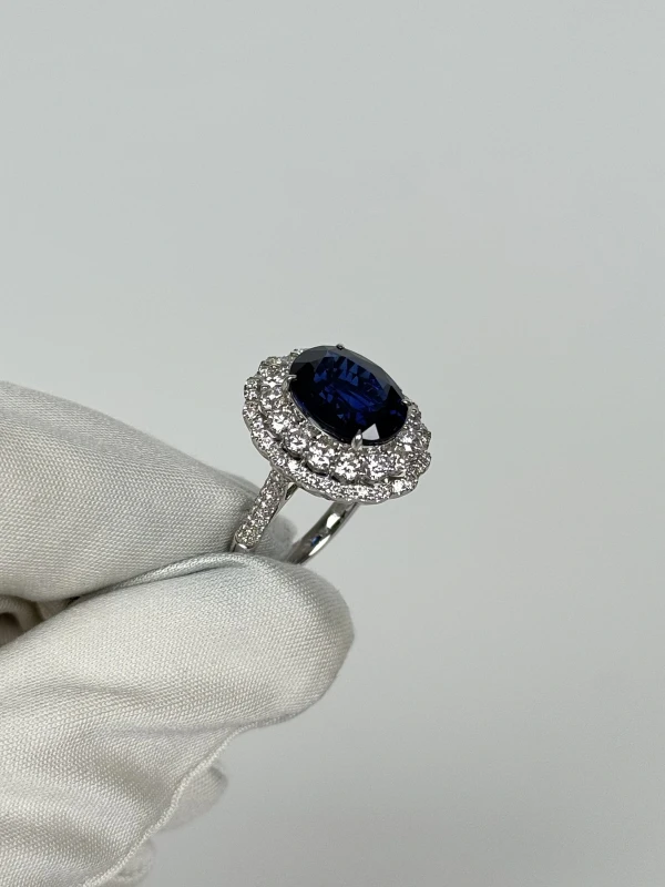 СЕРЬГИ NO NAME SAPPHIRE 6.19 CT AND DIAMOND RING NN6.19CT 4