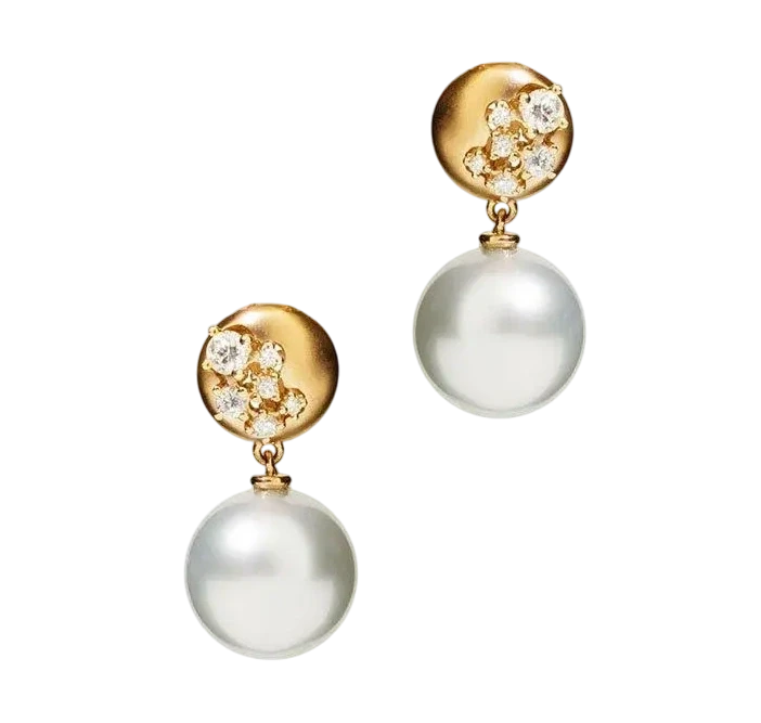 PEARL AND DIAMOND EARRINGS
