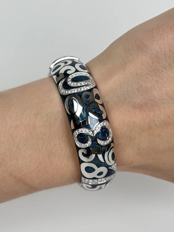 Frаnck Muller Blue Enamel Talisman Diamond Bracelet (SIZE 16.5) ET-BLD-03 5
