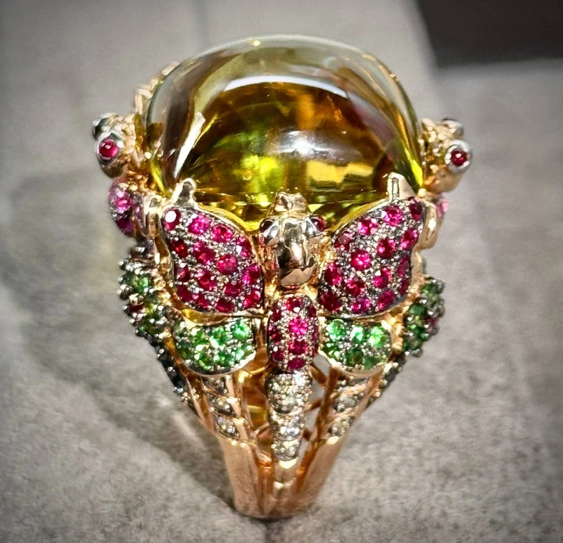 RalfDiamonds MULTI COLOR GEMSTONES COCTAIL RING LIMITED EDITIONS 5