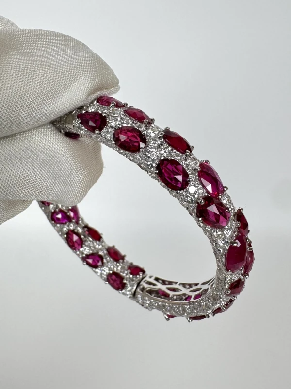 RalfDiamonds RUBY&DIAMOND HOOP EARRINGS RFD32CT 6