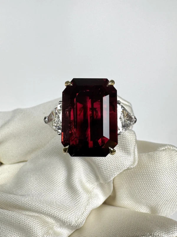 СЕРЬГИ NO NAME MOZAMBIQUE RUBY 16.75 CT VIVID TO DEEP RED RING (No hited) (GRS) NN16.75 3