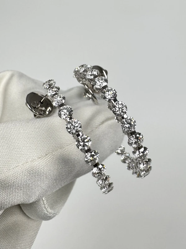 Mercury CLASSIC HOOP DIAMOND EARRINGS, 10.39 CT ME21259/WG/HP5.00 4