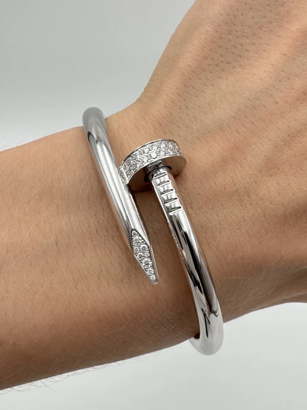 Cartier Juste un Clou bracelet, large model, diamonds (SIZE 17) N6721617 6