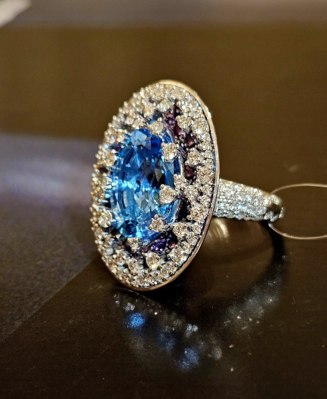 DeRosa OVAL TOPAZ RING 11.60 CT R16721759 5