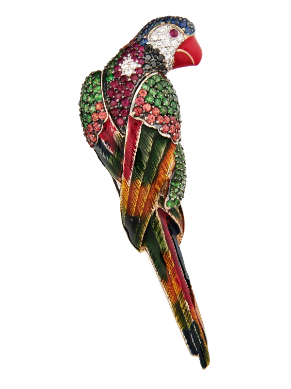 Parrot pendant-brooch