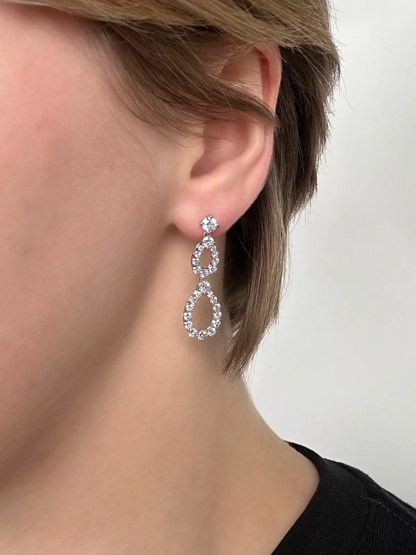 Harry Winston DIAMOND LOOP EARRINGS EADPRDDBLLP 5