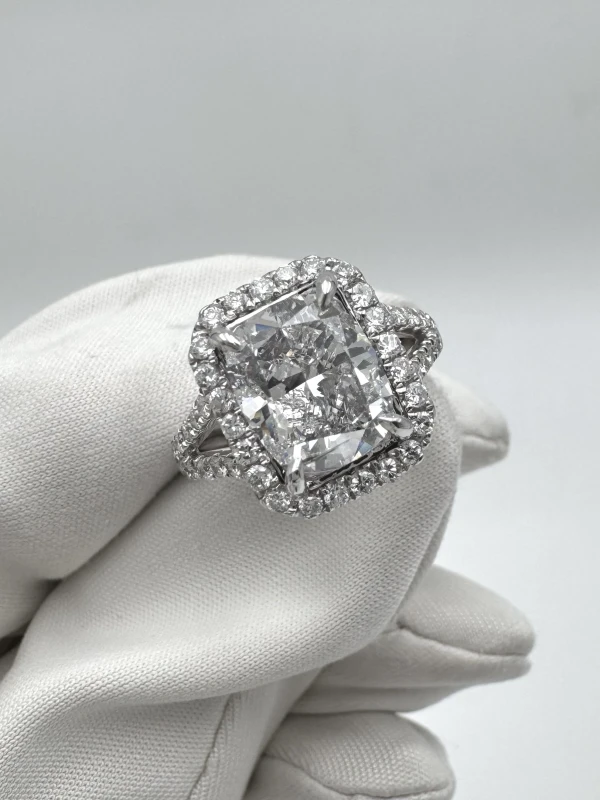 No name CUSHION DIAMOND 3.01 CT D/SI1 RING NN3.01D/SI 3