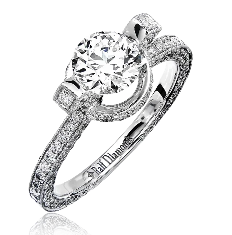 ROUND DIAMOND 1.02 CT E/IF RING (SIZE 52)