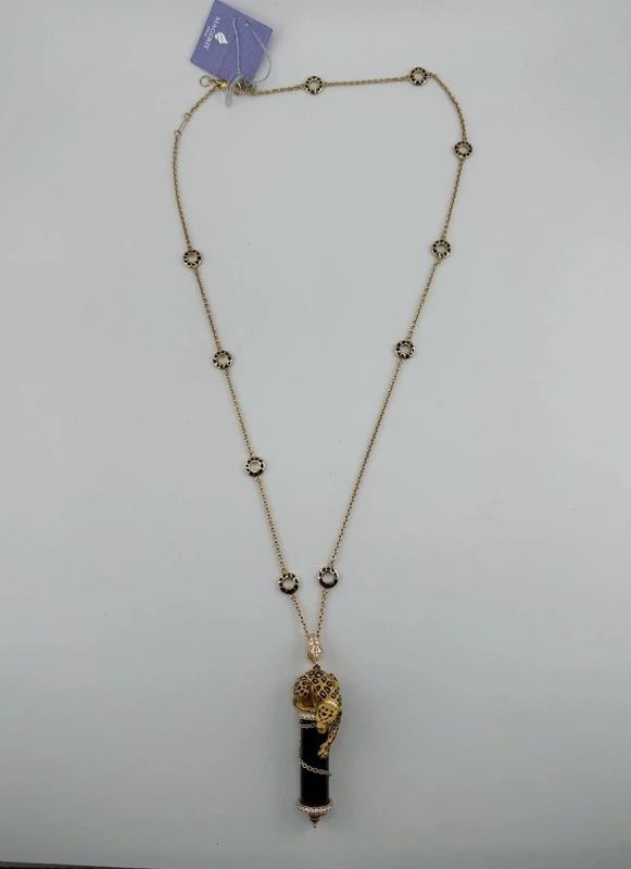 MAGERIT BLACK ONYX LEOPARD NECKLACE 1654.1 7