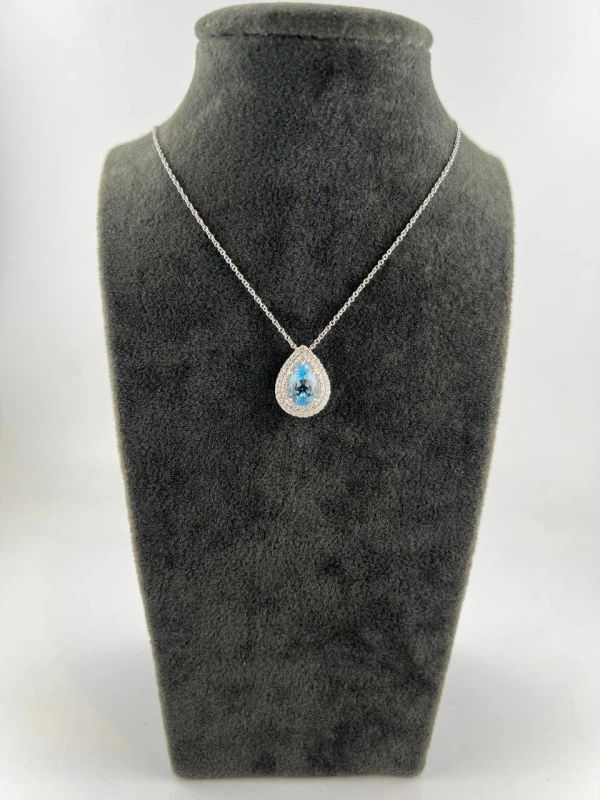 Tiffany & Co AQUAMARINE AND DIAMOND PENDANT  tiffany 3